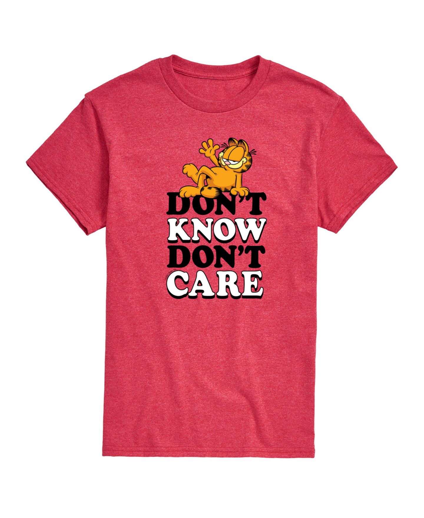 Мужская футболка AIRWAVES Garfield Don't Know Don't Care Short Sleeve, цвет: Красный — фото 1