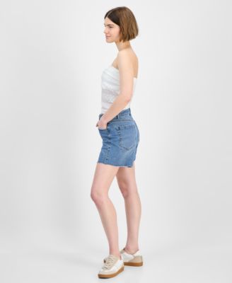 Women's High-Rise Raw-Edge-Hem Shorts, Exclusively at Macy's 