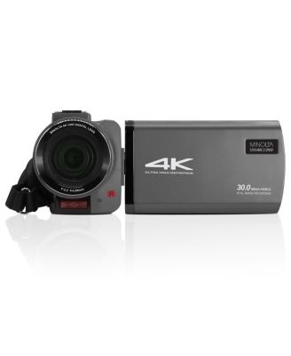 MN4K30NV 4K Ultra HD 30MP 3" Touchscreen Night Vision Camcorder with 4.88mm f/2.2 Lens, Gunmetal