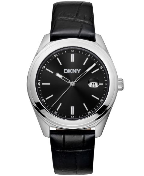 Мужские часы DKNY Modernist Classics Dark Blue Leather Strap Watch, 40mm