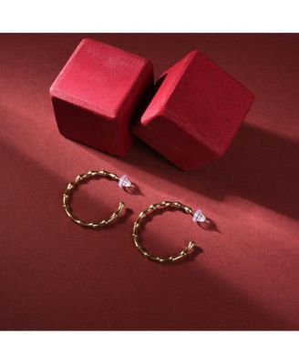 Women's Textured Hoop Earrings