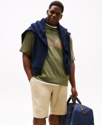 Men's Big & Tall Short Sleeve Crewneck Floral Logo T-Shirt