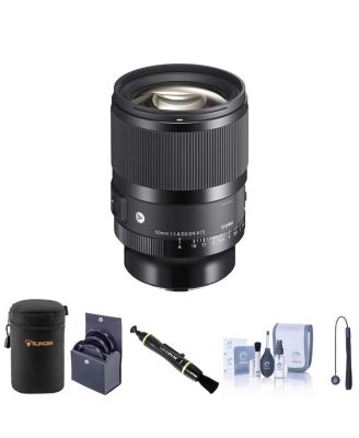50mm f/1.4 DG DN Art Lens for L Mount Bundle with 72mm Filter Kit, Lens Case, Lens Cleaner, Cleaning Kit, Lens Cap Tether