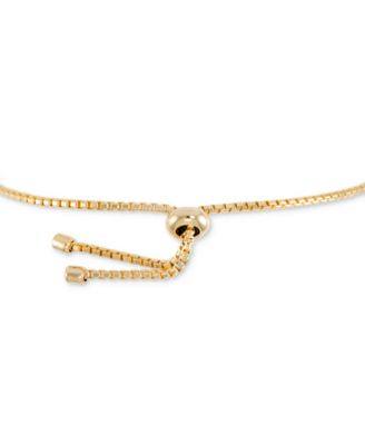 Citrine (2 ct. t.w.) & Marcasite Bee Bolo Bracelet in 18k Gold-Plated Sterling Silver