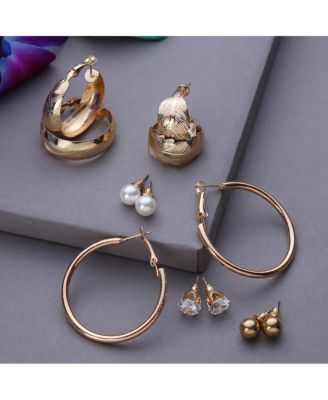 Women's Everyday Hoop Earrings Set