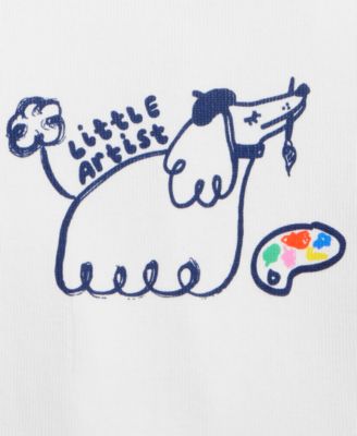  Toddler Girls Artistic Dog Ribbed Tee, Exclusively at Macy's