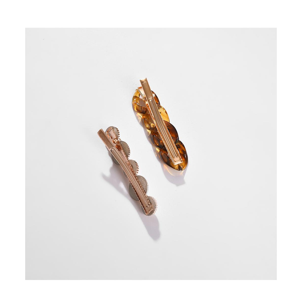 Shop Sohi Women's Embellished Hairpin Set In Gold