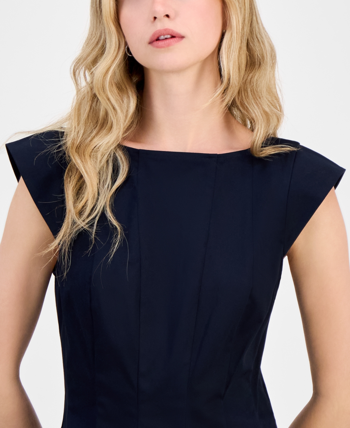 French Connection Multi Seam Sateen Mini Dress