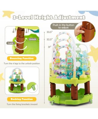 Toddler 3-in-1 Activity Center Bouncing Saucer w/ 3-position