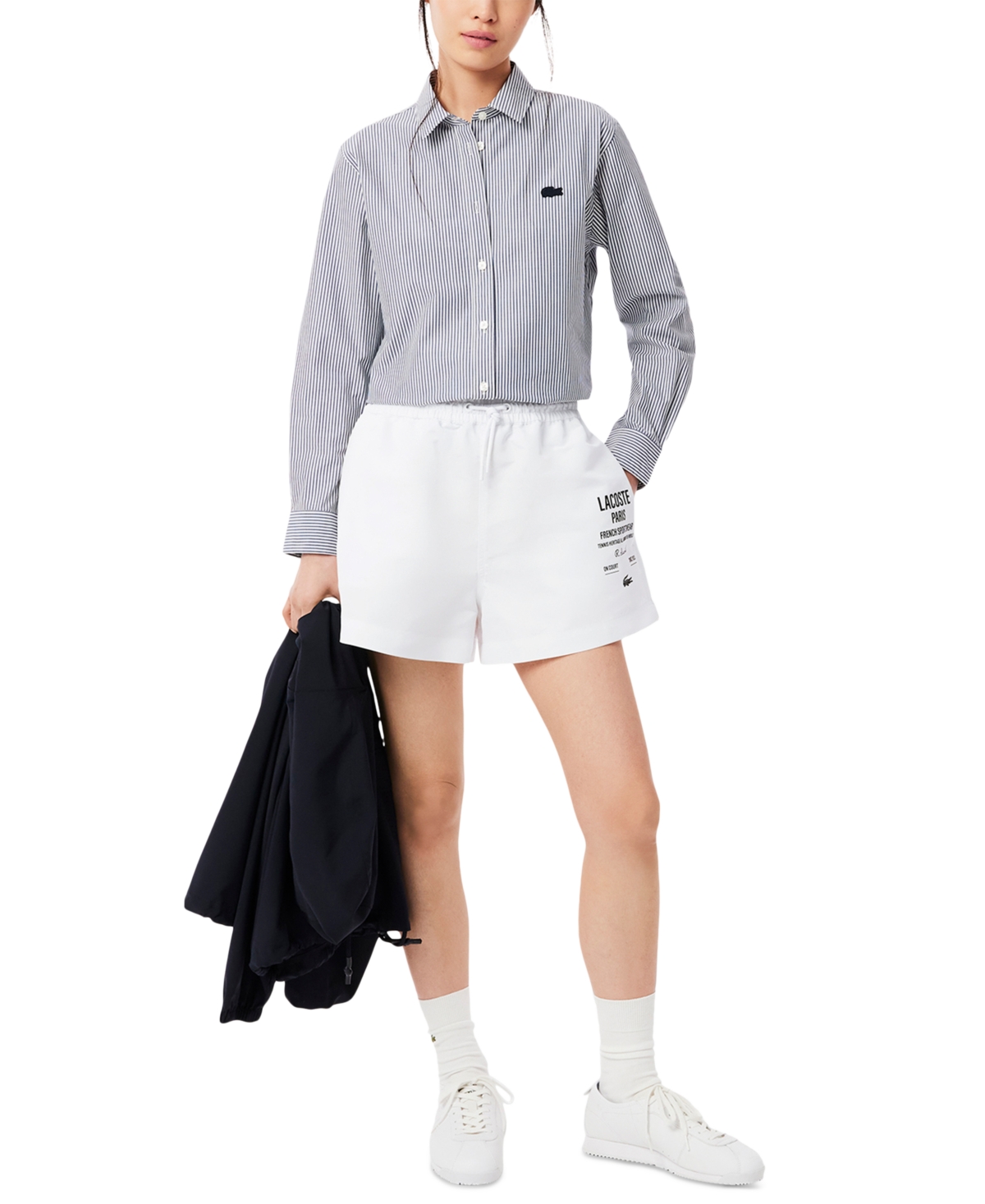Women's Pull-On Logo Shorts - White