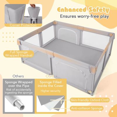 Toddler Playpen Extra Large Activity Center Safety Play Yard w/ Gate