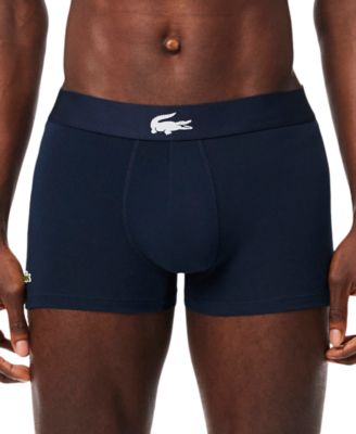 Men's 3-Pack Cotton Stretch Large-Crocodile Logo Trunks