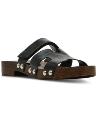 Steve Madden Women's Canal Wooden Platform Slide Sandals