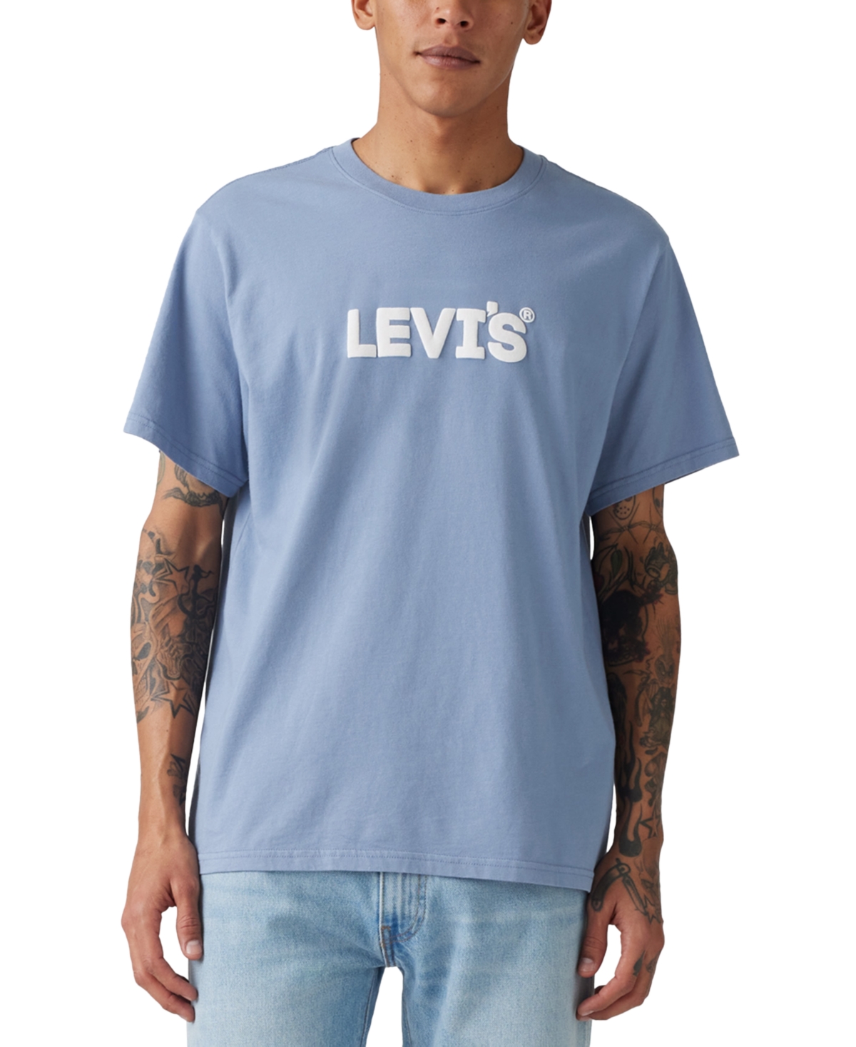 Levi's Men's Relaxed Fit Box Tab Short Sleeve Logo Graphic Crewneck T-shirt