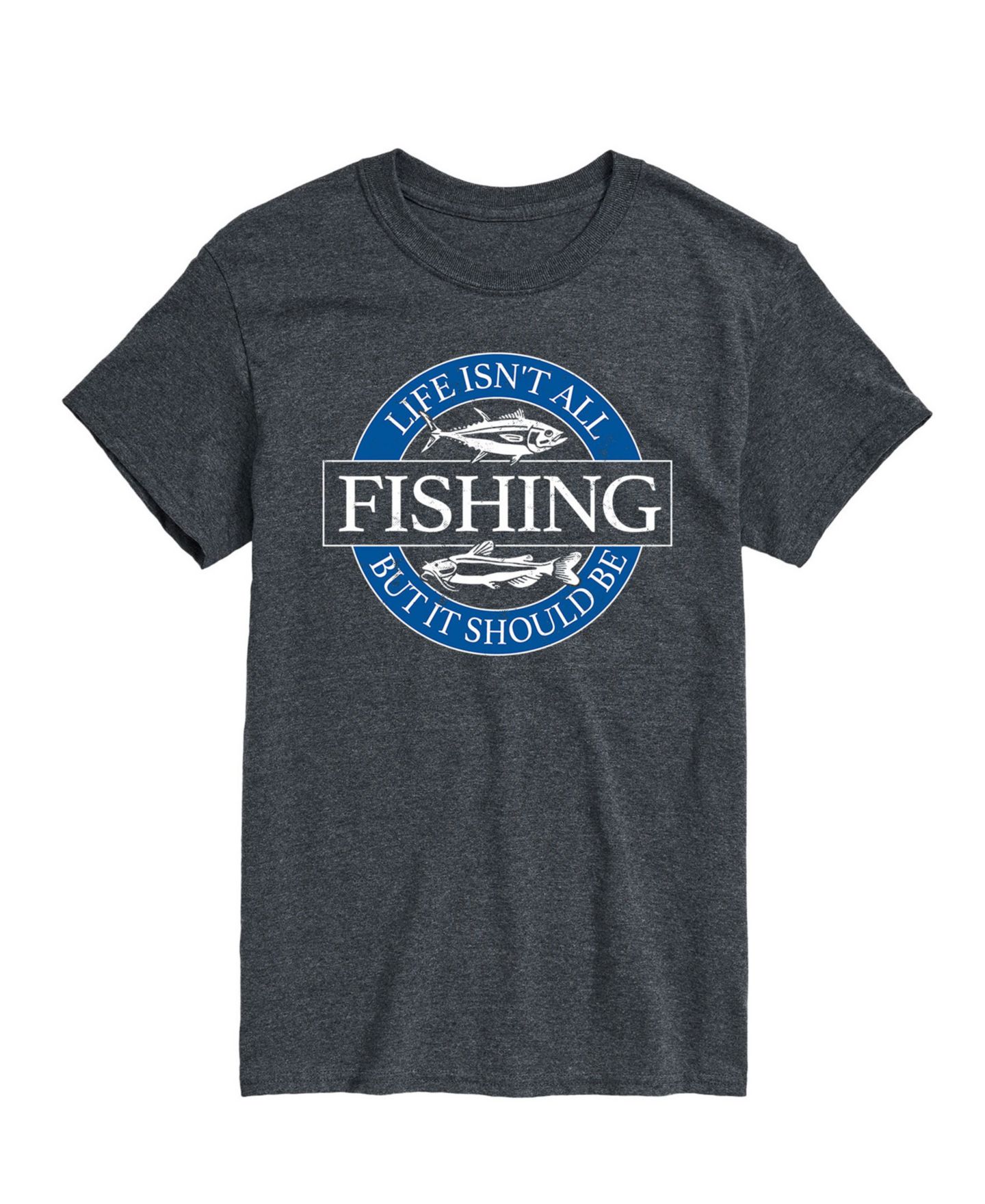 Мужская футболка AIRWAVES Life Isn't All Fishing Short Sleeve, цвет: Серый — фото 1
