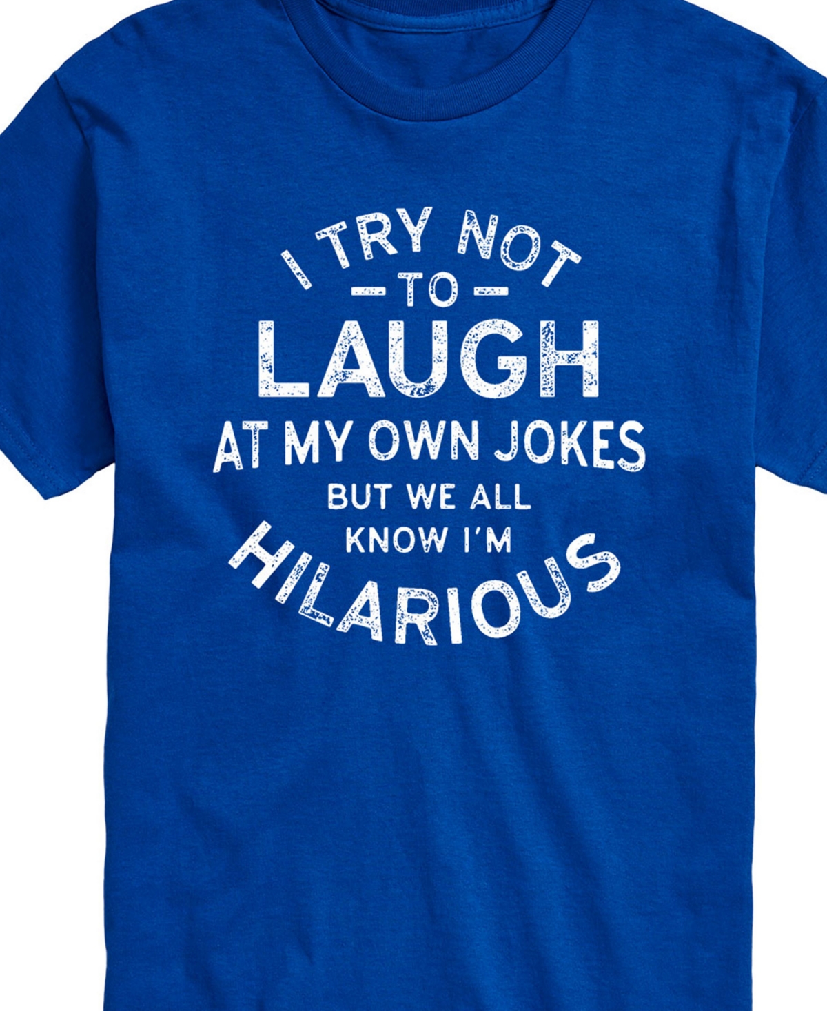Airwaves Men's Laugh At My Own Jokes Short Sleeve T-shirt In Blue