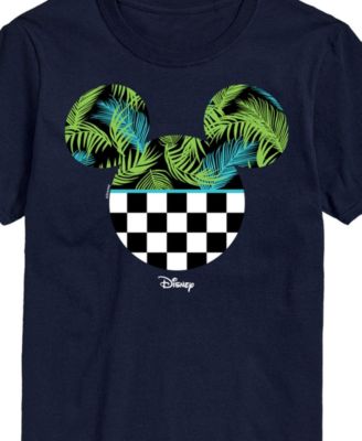 Men's Disney Mickey Checkered Palm Head Short Sleeve T-Shirt