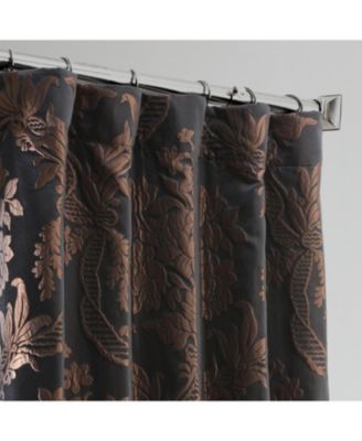 Damask Faux Silk Jacquard Room Darkening Curtain