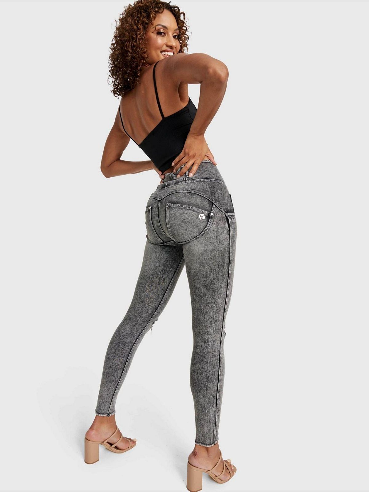 Freddy Women's Snug Sculpting Ripped Skinny Jeans view 4 — MAYCSS fashion products