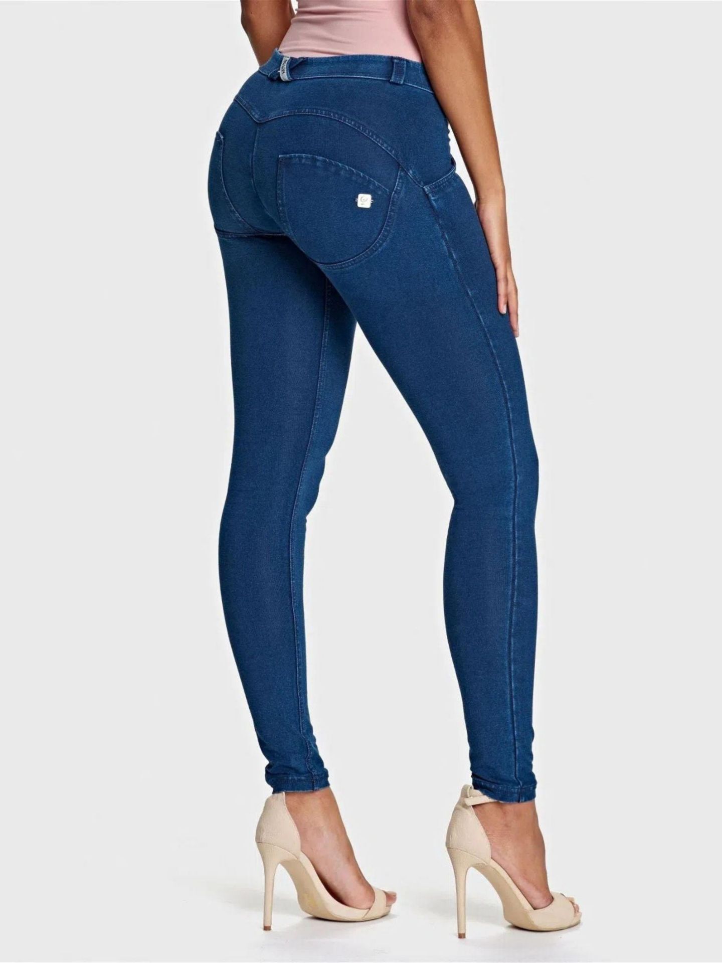 Женские джинсы Freddy Mid-Rise Sculpting Denim Skinny, цвет: Синий — фото 5