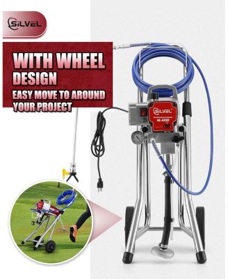 Airless Paint Sprayer, 1200W High Efficiency Airless Sprayer, 3300 PSI Electric Paint Sprayer Machine with Extension Rod for Interior Exterior Furniture, Fence, Home, House