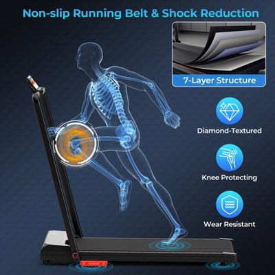 3 in 1 Folding Treadmill with Remote Control and LED Display