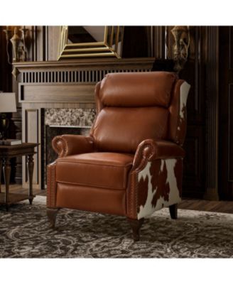 Terecita Traditional Richard Cowhide Genuine Leather Manual Recline