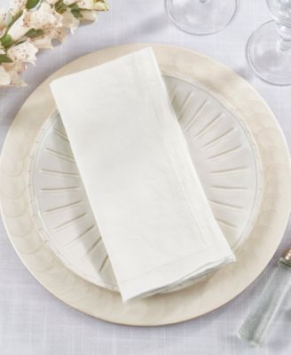 Stonewashed Overlock Linen Edge Napkins, 20" x 20"