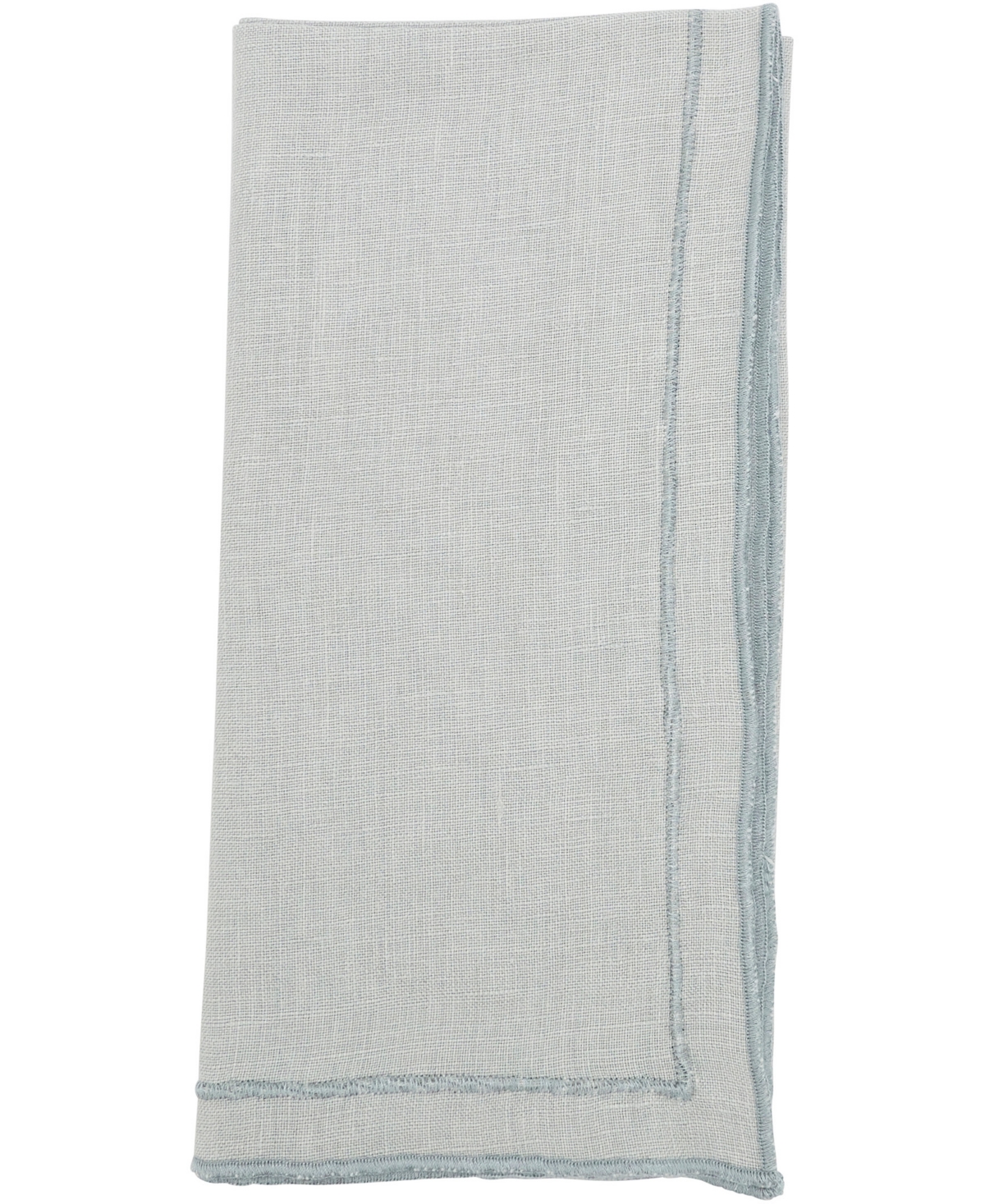 Saro Lifestyle Stonewashed Overlock Linen Edge Napkins, 20" x