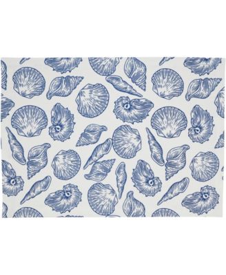 Seaside Sea Shells Cotton Placemats, 14" x 20"