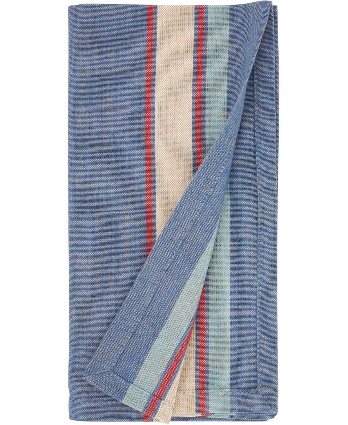 Saro Lifestyle Everyday Plaid Placemats And Napkins, Set Of 8 In Red,white,blue