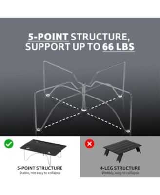 Ultralight Folding Camping Table, Aluminum Beach Compact Backpacking Table with Carry Bag for Backpacking Camping Hiking Beach Picnic