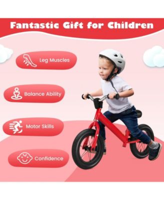 12 Inch Toddler Balance Bike with Height Adjustable Handlebar and Seat