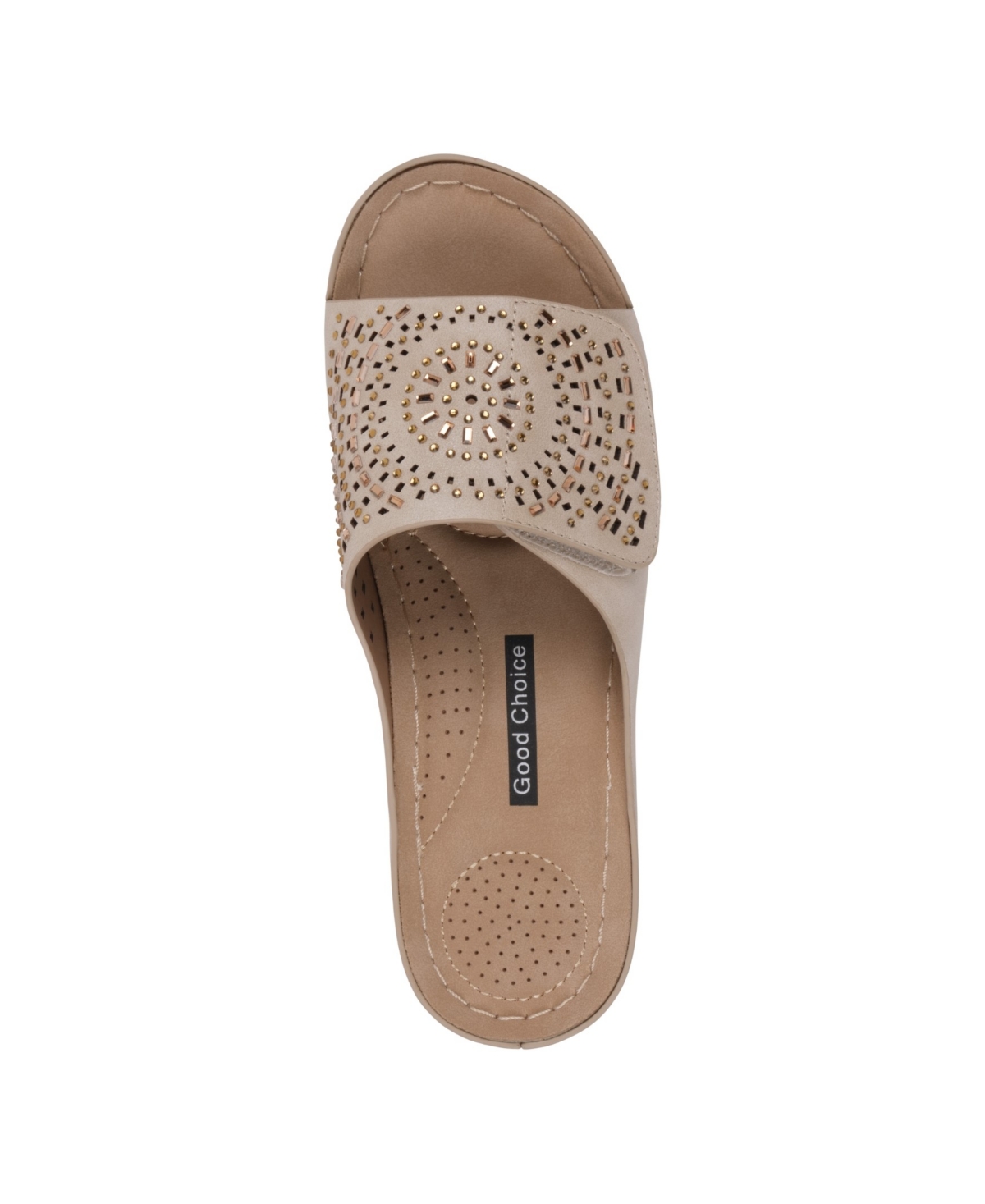 Gc Shoes Women's Adrina Embellished Wedge Sandals In Natural