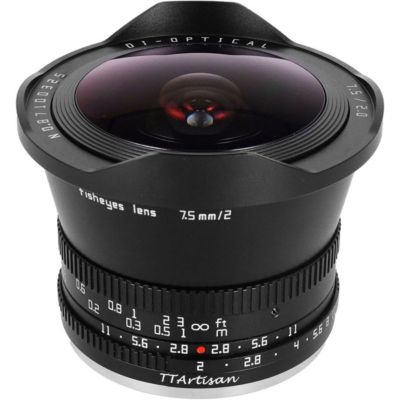 7.5mm f/2 Fisheye Lens for Fujifilm X, Black