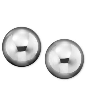 image of Gold Ball Stud Earrings (10mm) in 14k White, Yellow or Rose Gold