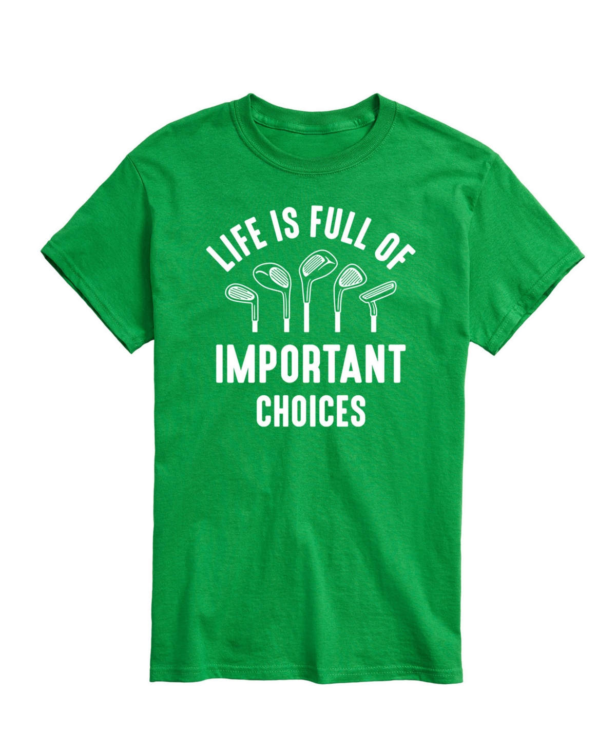 Airwaves Men's Life Is Full Of Important Choices Golf Short Sleeve T-shirt In Green