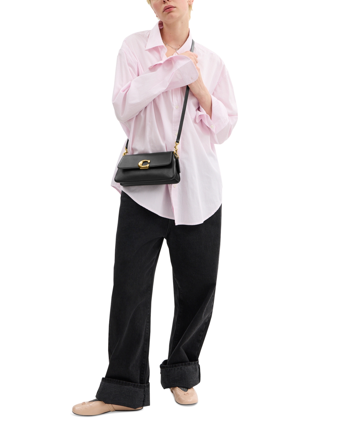 Coach Small Jet Leather Shoulder Bag