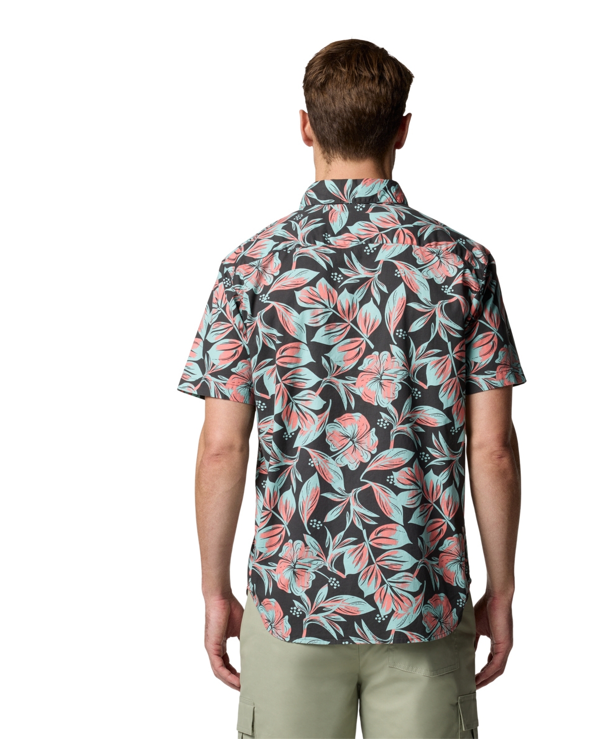 COLUMBIA MEN'S RAPID RIVERS PRINTED SHORT SLEEVE SHIRT 