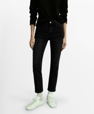 MANGO - Women's Claudia Slim-Fit Cropped Jeans