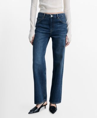 MANGO - Women's Miami Medium-Rise Straight-Fit Jeans