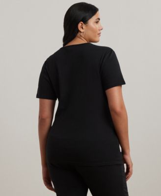 Plus Size Stretch Cotton T-Shirt