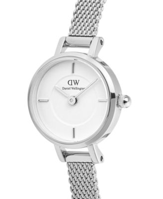 Unisex Analog Silver-Tone Stainless Steel Watch, 19mm