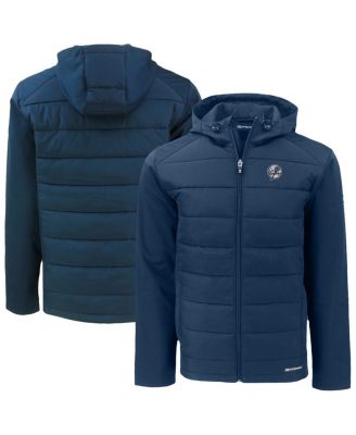Cutter & Buck - Men's Navy New York Yankees Evoke Hybrid Eco Softshell Full-Zip Hooded Jacket