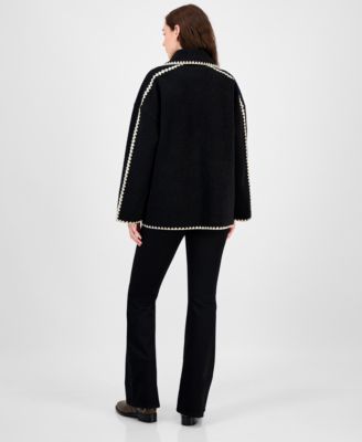 Women's Short Collared Zip Coat