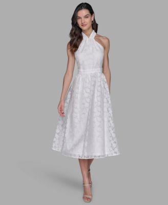 Women's Organza Burnout Midi Dress