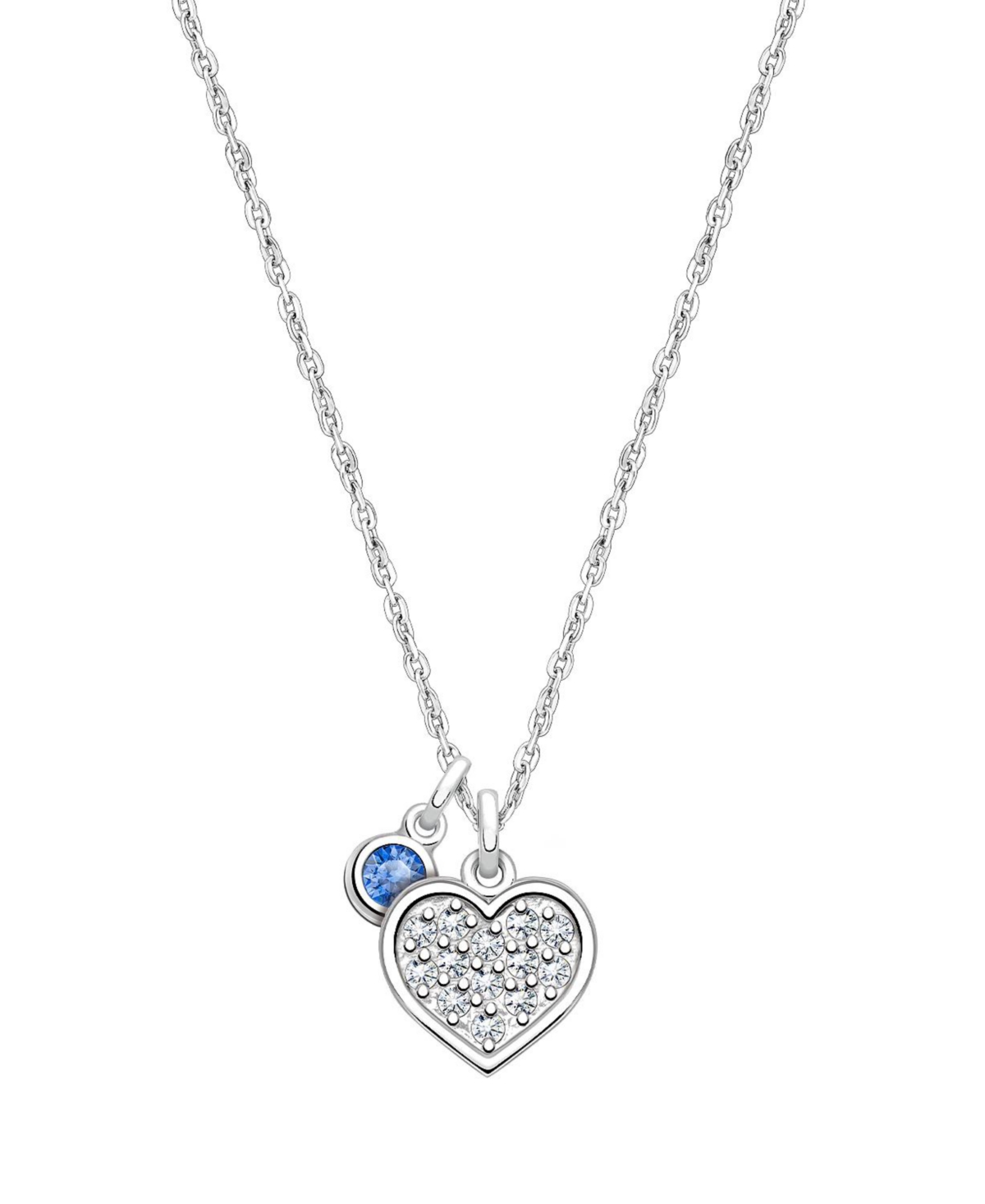Tiny Blessings Girls Children's Sterling Silver Oh So Loved Birthstone 12-14" Necklace - September