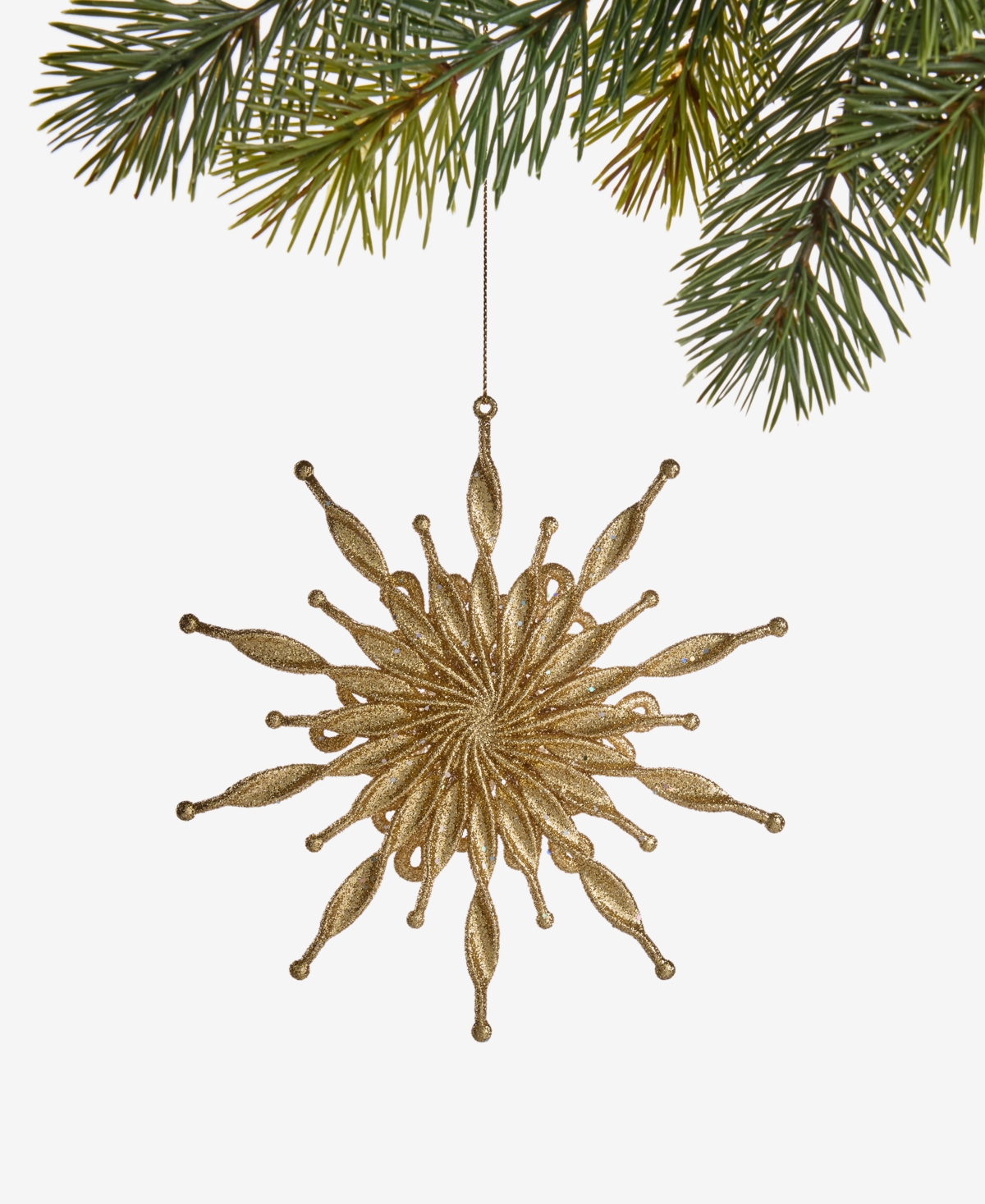 Holiday Lane Christmas Glitters Snowflake Ornament, Macy's Exclusive In Transparent