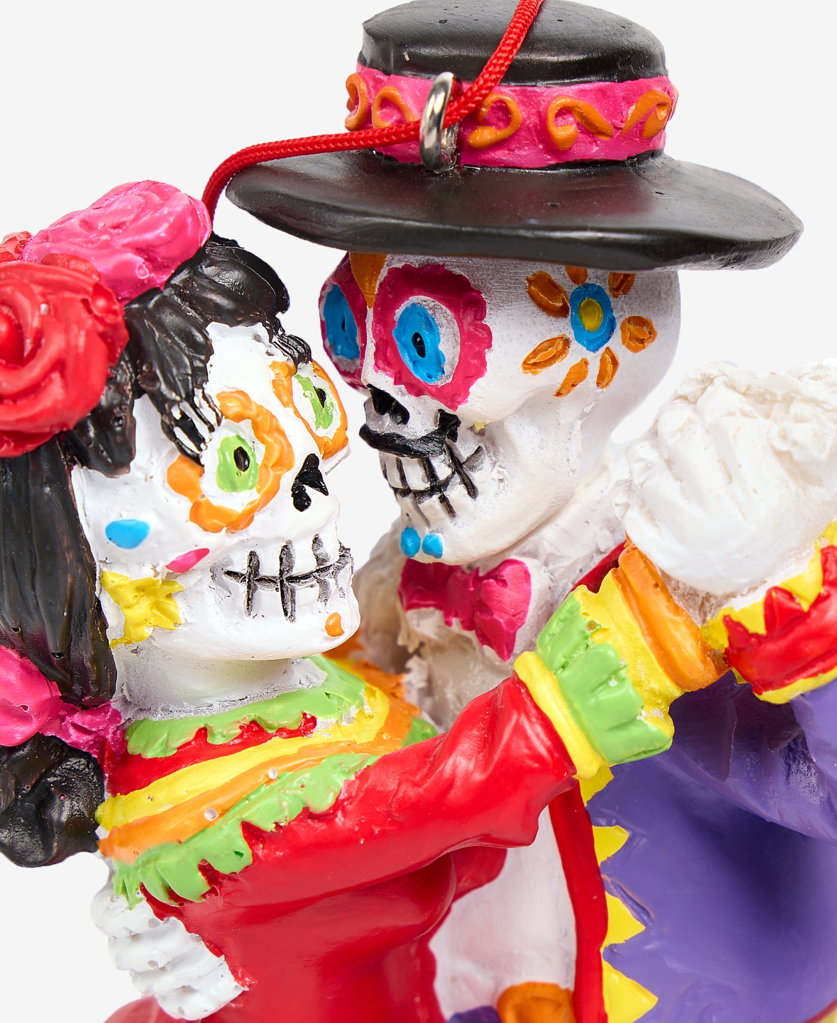 Holiday Lane Day Of The Dead Skeleton Couple Ornament, Macy's Exclusive In Transparent