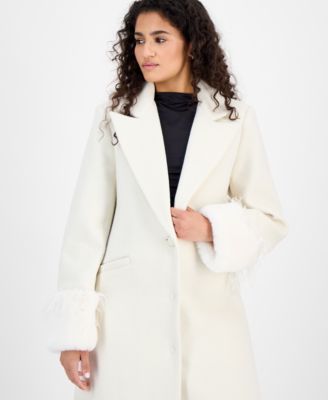 Women's Notched-Collar Single-Breasted Maxi Coat